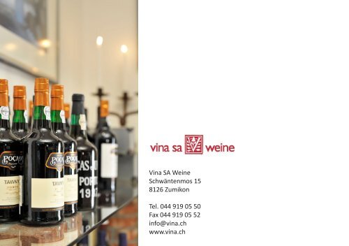 Weinangebot für Geniesser - Vina Weine