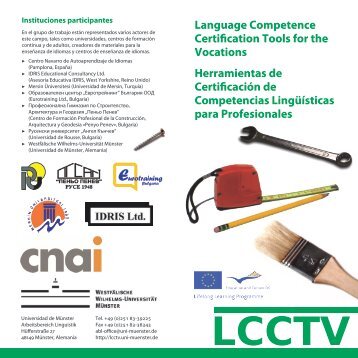 Language Competence Certi cation Tools for the Vocations ...