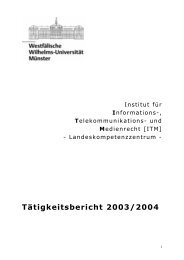 Tätigkeitsbericht 2003/2004 - Universität Münster