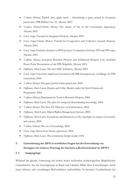 Tätigkeitsbericht 2003/2004 - Universität Münster