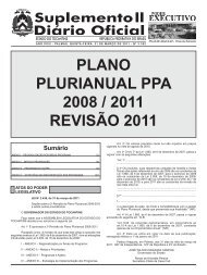 plano plurianual ppa 2008 / 2011 revisão 2011 - seplan - Governo ...