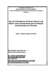 Uso de Indicadores de Dose Interna e de Efeito ... - Teses Fiocruz