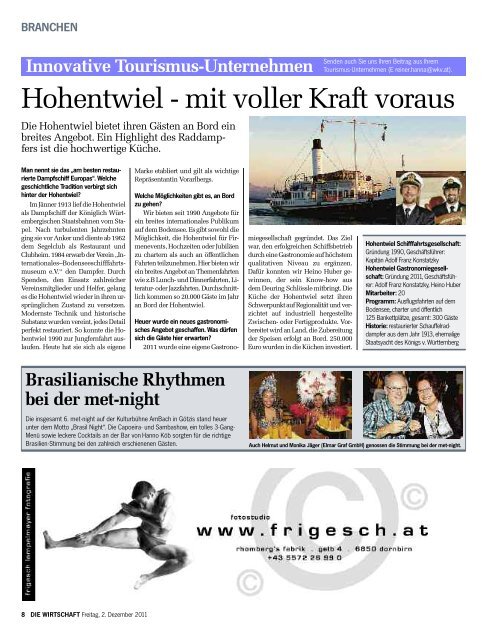 Die Wirtschaft Nr. 48 vom 2. Dezember 2011