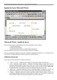 Spaţiul de lucru Microsoft Word Microsoft Word ... - Profs.info.uaic.ro