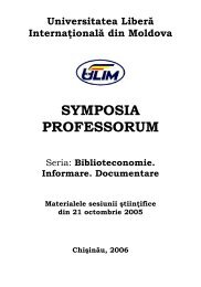 Publicaţiile Facultăţii de Psihologie şi Asistenţă Socială - DIB ULIM