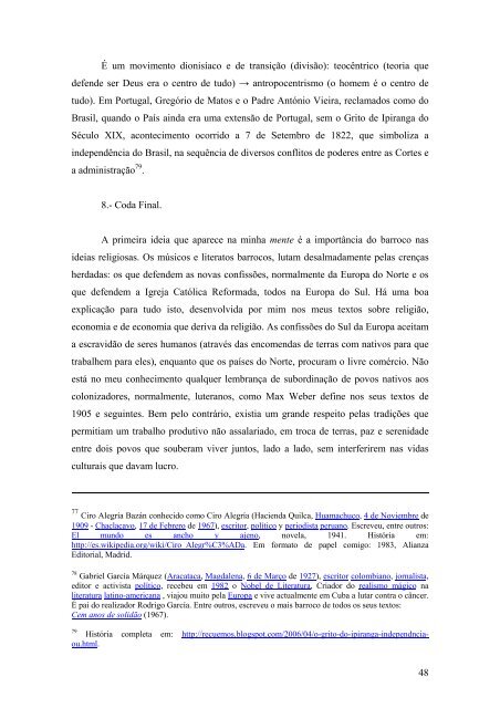 1 MÚSICAS E LETRAS BARROCAS NA ... - Monografias.com