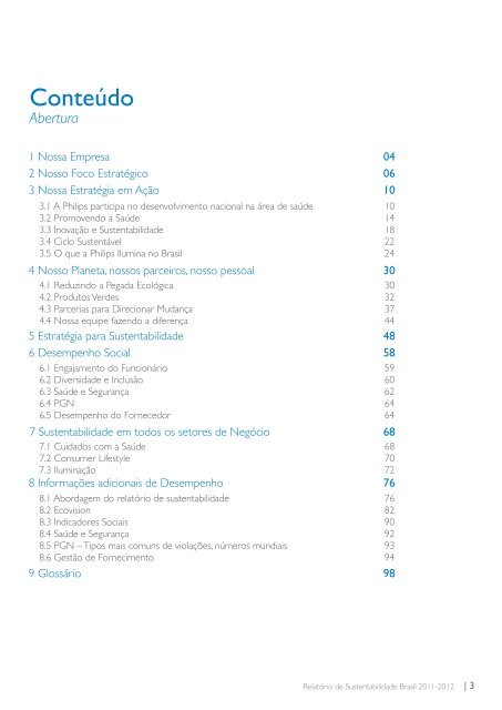 Relatório de Sustentabilidade 2011 - 2012 - Philips