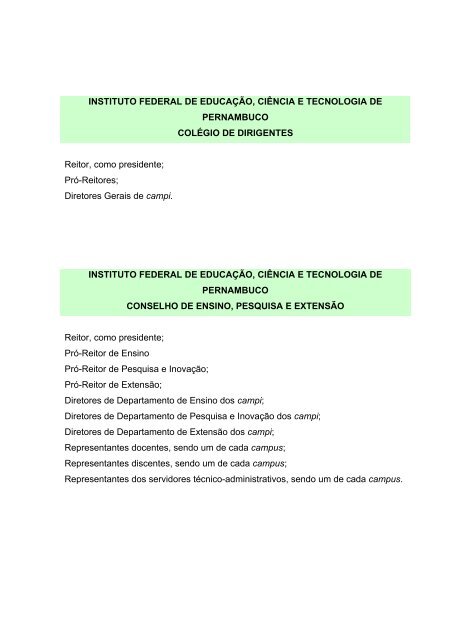 Plano de Desenvolvimento Institucional - Campus Ipojuca - IFPE