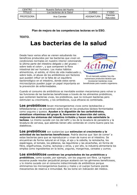 beneficios de los probioticos pdf