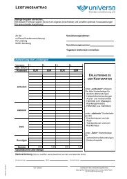 Universa-KV-Leistungsantrag