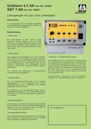 Unitherm 6.3 AN Art.-Nr. 40420  - UNIVENT Ventilatoren