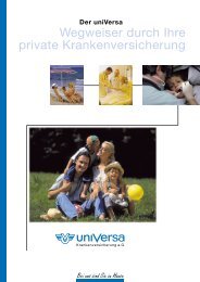 Wegweiser durch Ihre private Krankenversicherung - uniVersa ...