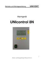 UNIcontrol 8N - UNIVENT Ventilatoren