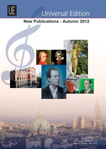 New UE Publications Autumn 2012 - Universal Edition