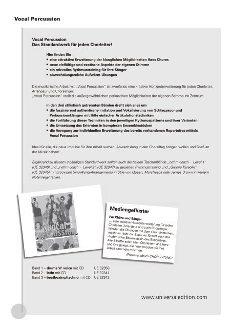 UE Chor Katalog - Universal Edition