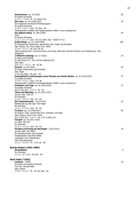 UE Konzert Katalog - Universal Edition