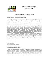 1 ano - Instituto de Biologia - Unicamp
