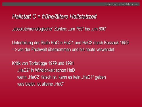 Einführung in die Hallstattkultur