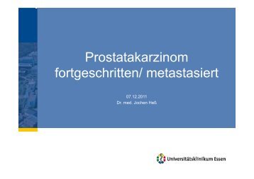 Prostatakarzinom fortgeschritten/ metastasiert