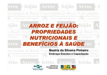 ARROZ E FEIJÃO: PROPRIEDADES NUTRICIONAIS E ...