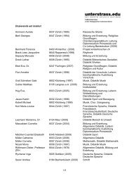 Personalverzeichnis Institut - Unterstrass.edu
