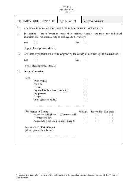 Pisum sativum L. - International Union for the Protection of New ...