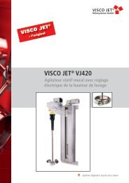 VISCO JET® VJ420 Agitateur statif mural avec réglage électrique de la