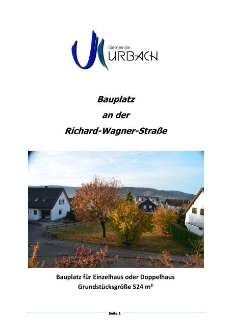 Bauplatz an der Richard-Wagner-Straße - Gemeinde Urbach