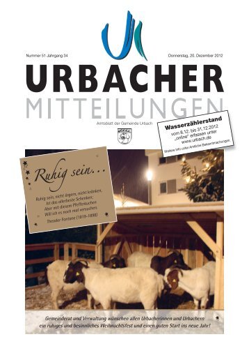 Ruhigsein... Ruhig sein... - Gemeinde Urbach