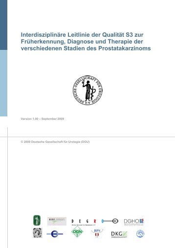 Interdisziplinäre Leitlinie der Qualität S3 zur ... - Urologenportal