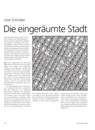 Die eingeräumte Stadt - uwe schröder architekt