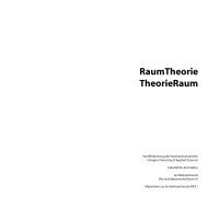 RaumTheorie TheorieRaum - uwe schröder architekt