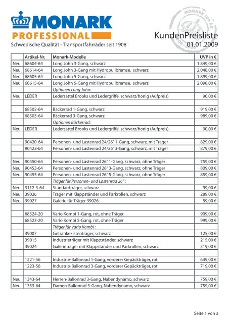 Monark-Gesamtkatalog (PDF) - Used