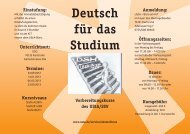 Deutsch für das Studium - UStA