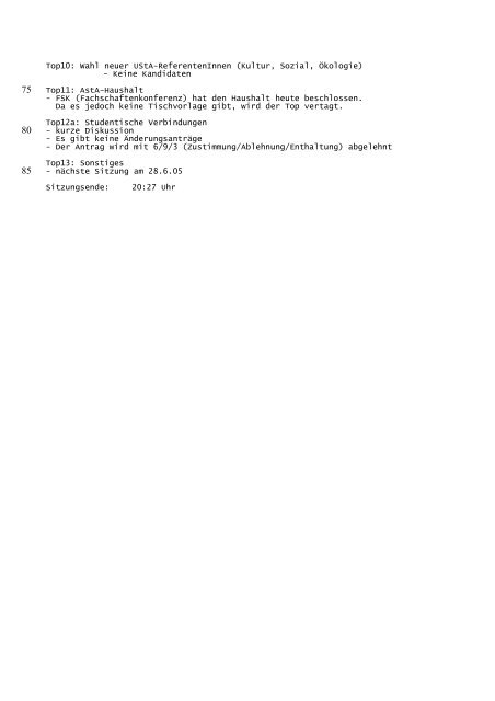 Protokoll der 5. Sitzung des Studierendenparlaments (StuPa ... - UStA