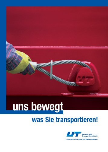 Image-Broschüre - UT Umwelt- und Transporttechnik AG