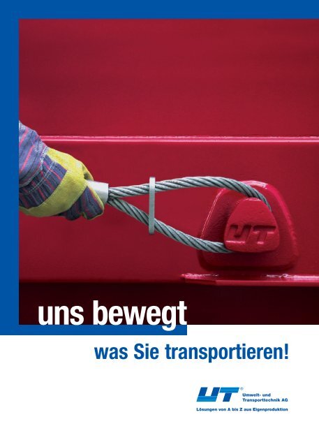 Image-Broschüre - UT Umwelt- und Transporttechnik AG