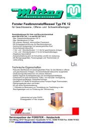 Forster Festbrennstoffkessel Typ FK 12