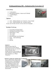 Einbauanleitung DE - Scheinwerfer Corvette C5 - UWF-Interieur