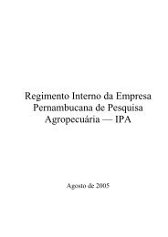 Regimento Interno da Empresa Pernambucana de Pesquisa ... - IPA