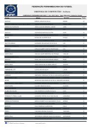 FEDERAÇÃO PERNAMBUCANA DE FUTEBOL DIRETORIA ... - FPF