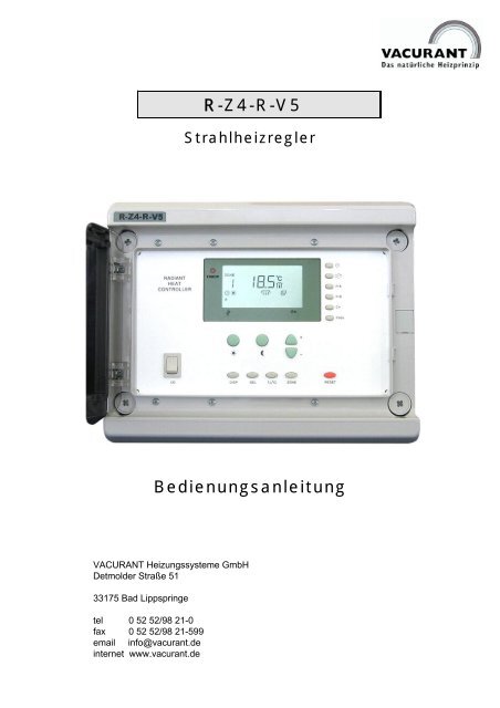 R-Z4-R-V5 Bedienungsanleitung - VACURANT