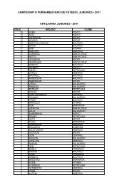 CAMPEONATO PERNAMBUCANO DE FUTEBOL JUNIORES ... - FPF