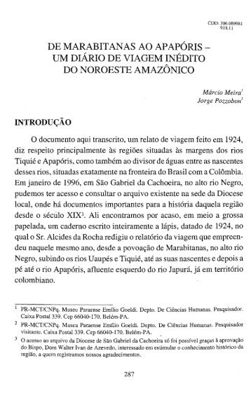 B MPEG Ant 15(2) 1999 MEIRA.pdf - Museu Paraense Emílio Goeldi