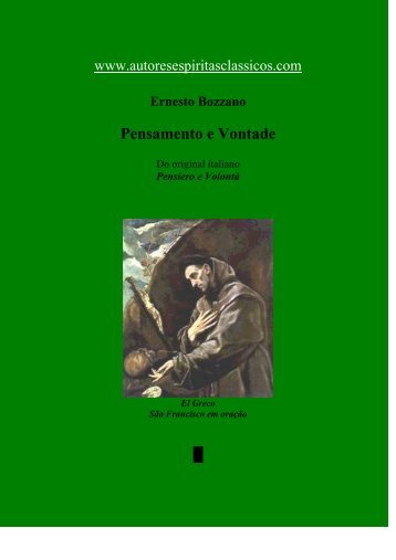 Ernesto Bozzano Pensamento e Vontade.pdf - Nosso Lar Campinas