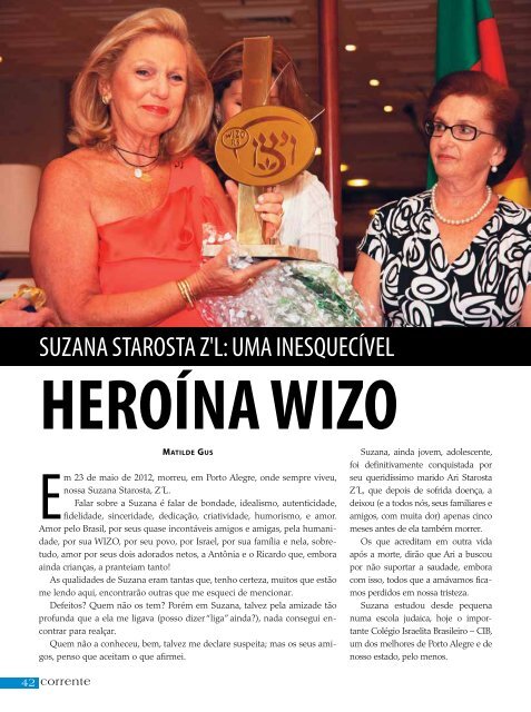 Corrente nº 34 – ago/2012 - WIZO Brasil