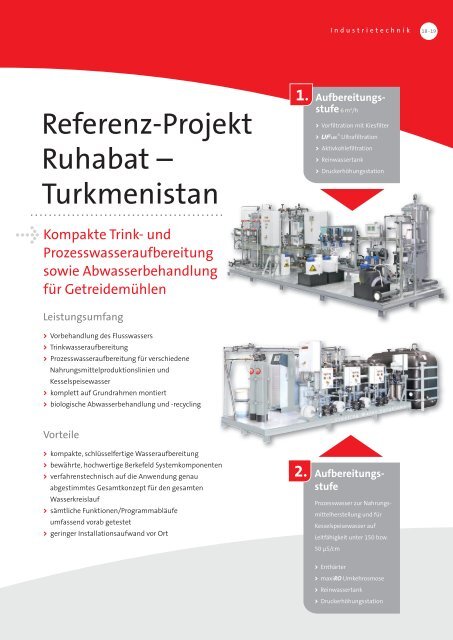Wasseraufbereitung für die Industrie - Water Treatment by Berkefeld