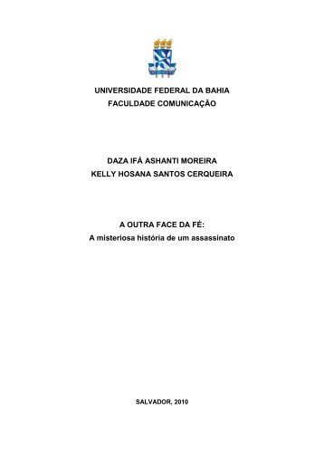 Livro-Reportagem - Facom - Universidade Federal da Bahia