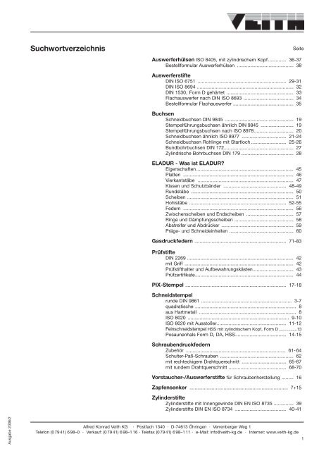 Flachauswerfer nach ISO 8693 (DIN 1530)