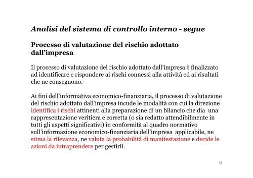 il sistema di controllo interno - Dipartimento di Studi Aziendali e ...